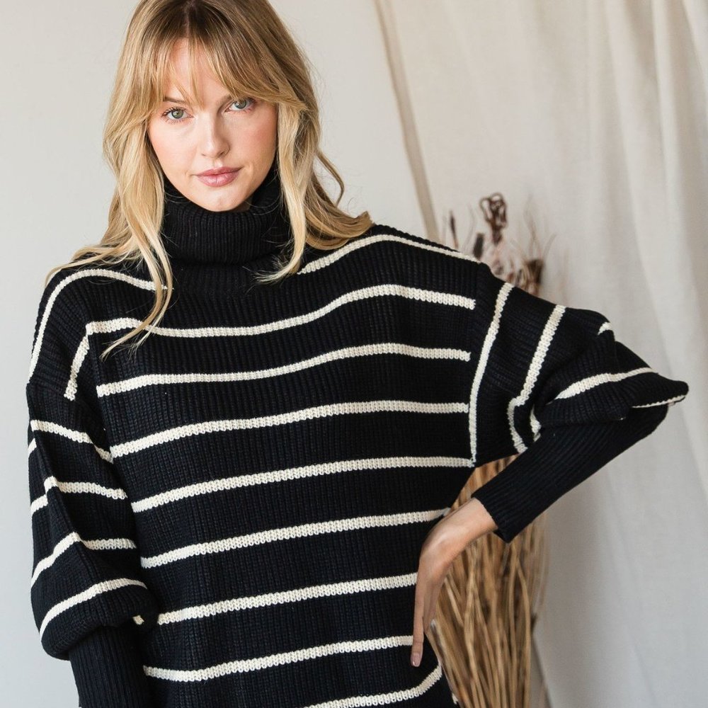 Heavy Knit Striped Sweater
